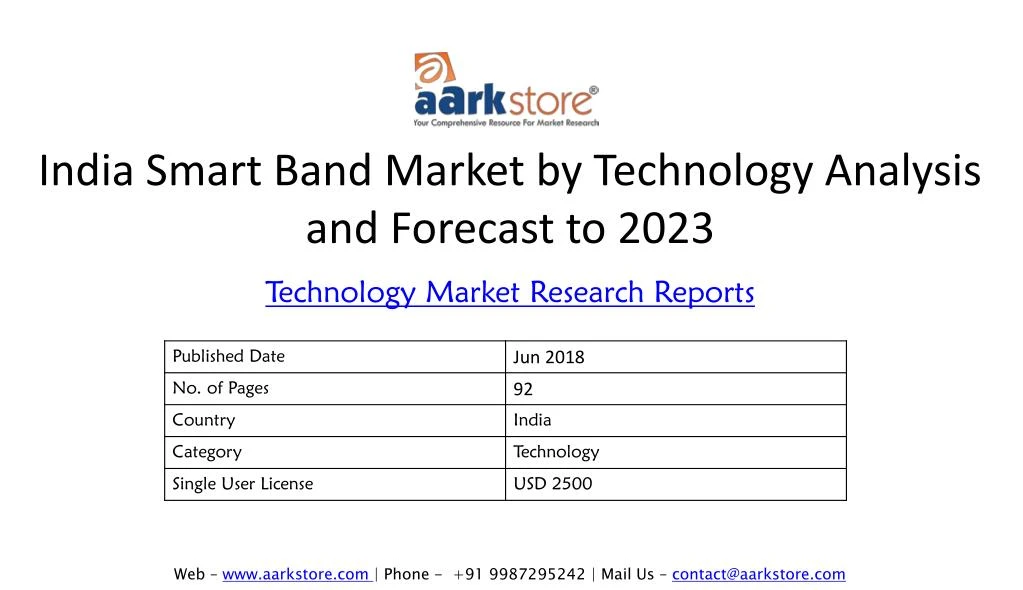 india smart band market by technology analysis and forecast to 2023