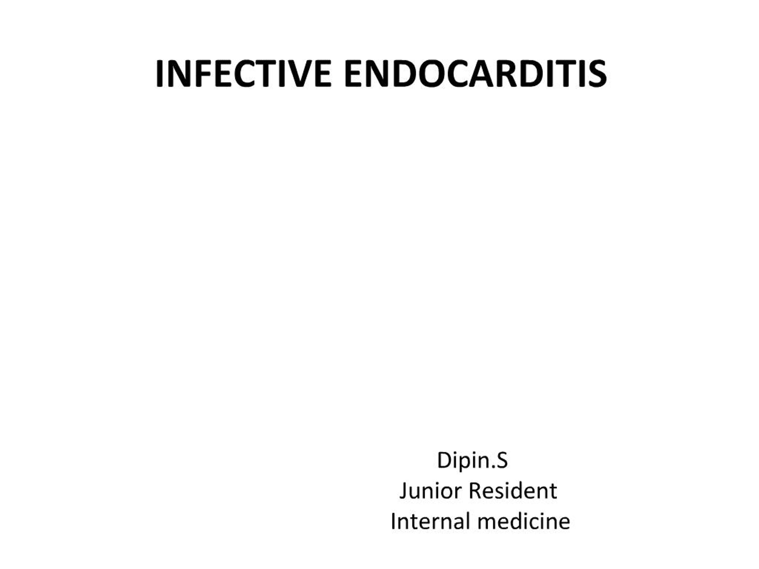 PPT - INFECTIVE ENDOCARDITIS PowerPoint Presentation, free download ...