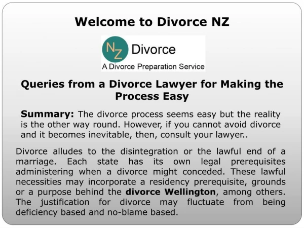 Divorce lawyers at divorcenz