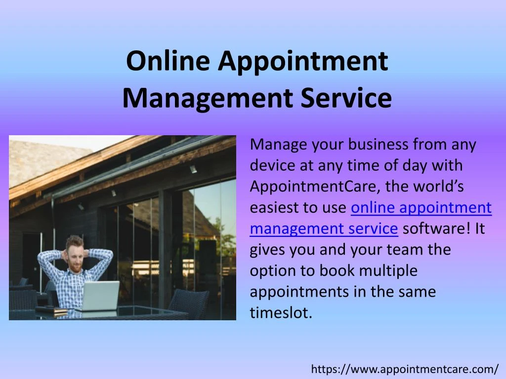 online appointment management service