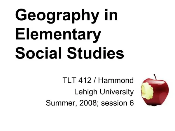 Geography in Elementary Social Studies