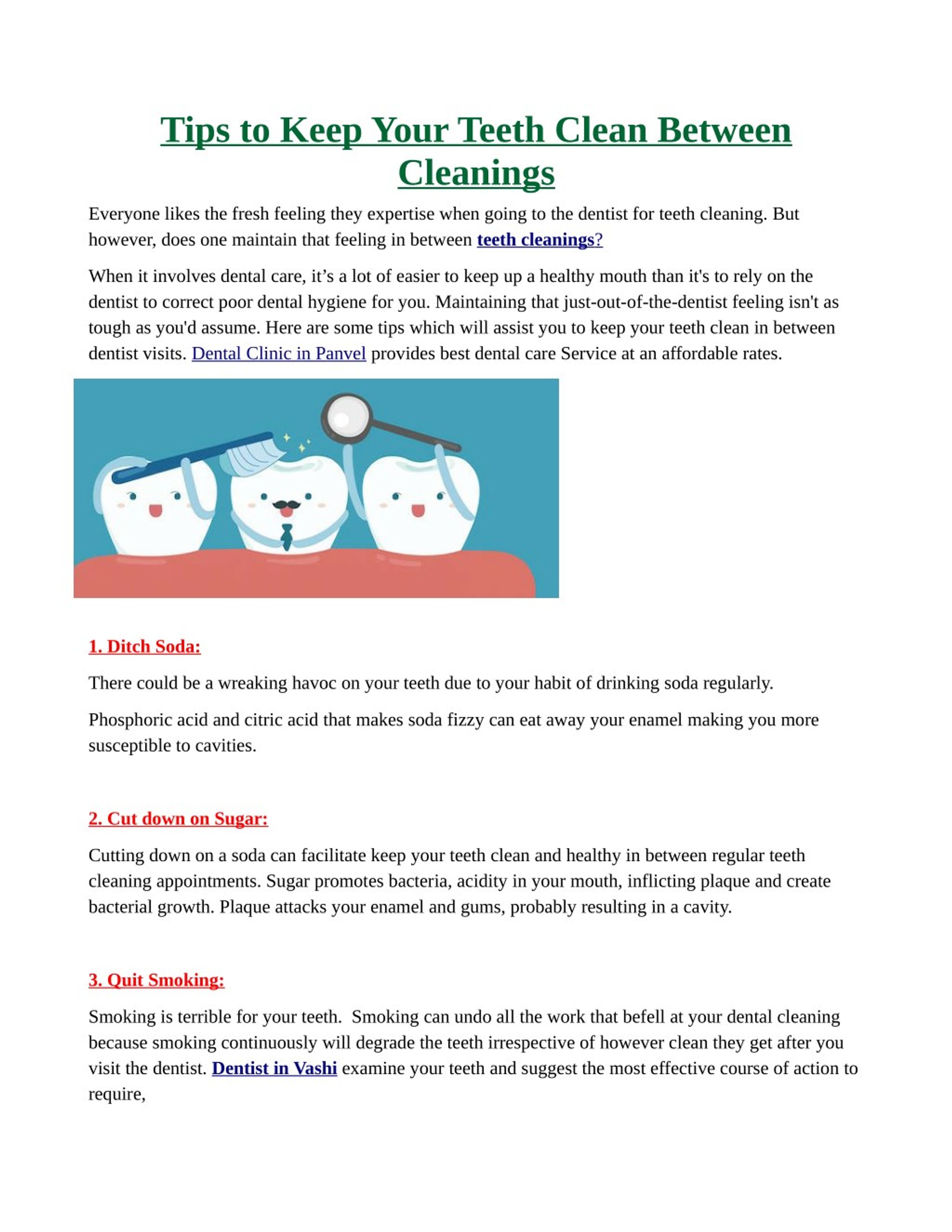PPT - Tips to Keep Your Teeth Clean Between Cleanings PowerPoint ...