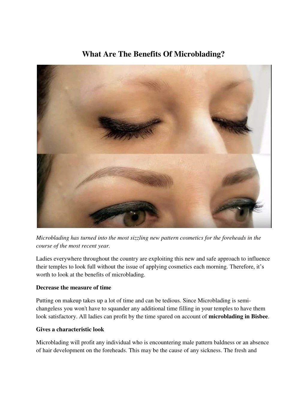 what are the benefits of microblading