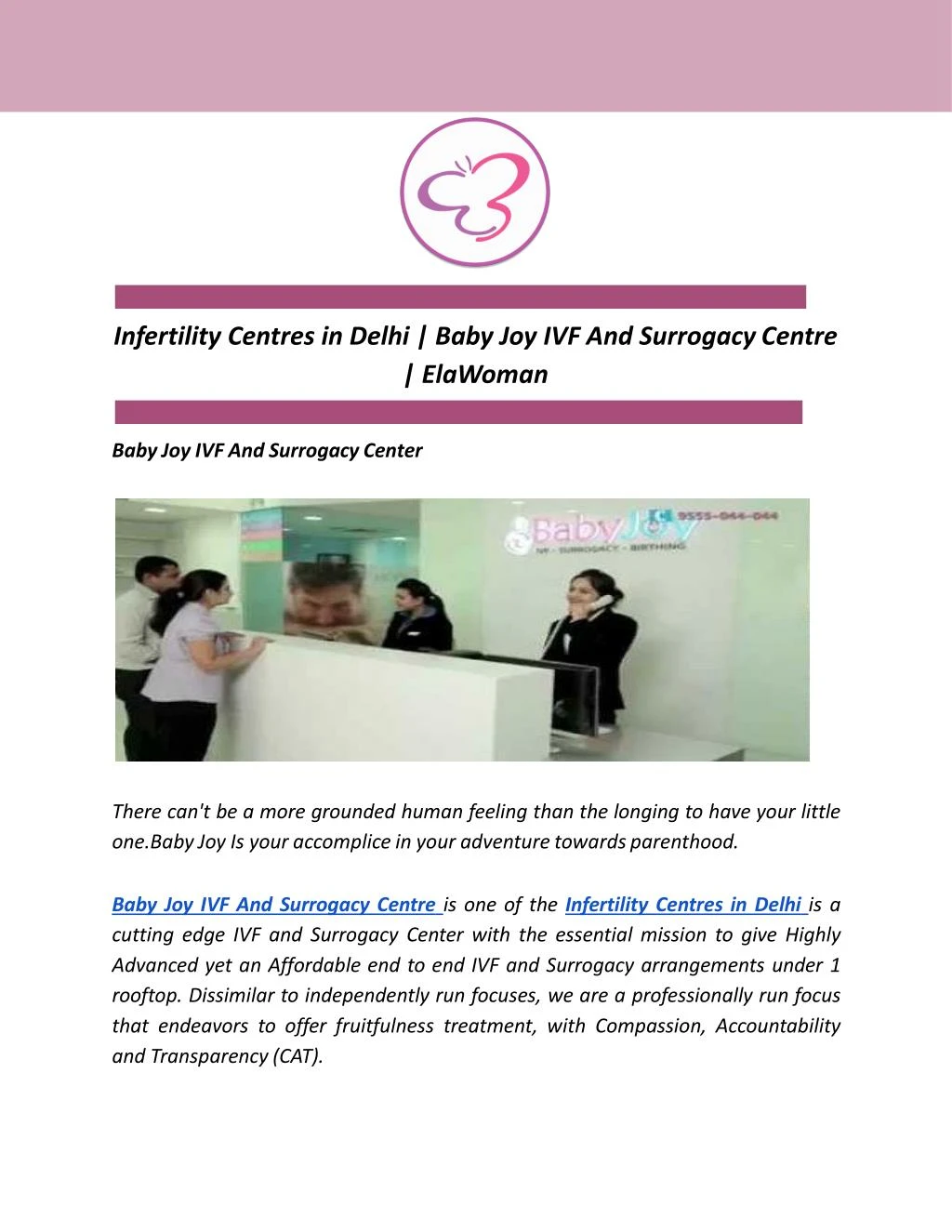 infertility centres in delhi baby