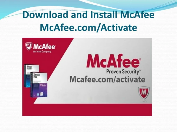 McAfee.com/Activate - www.mcafee.com/activate