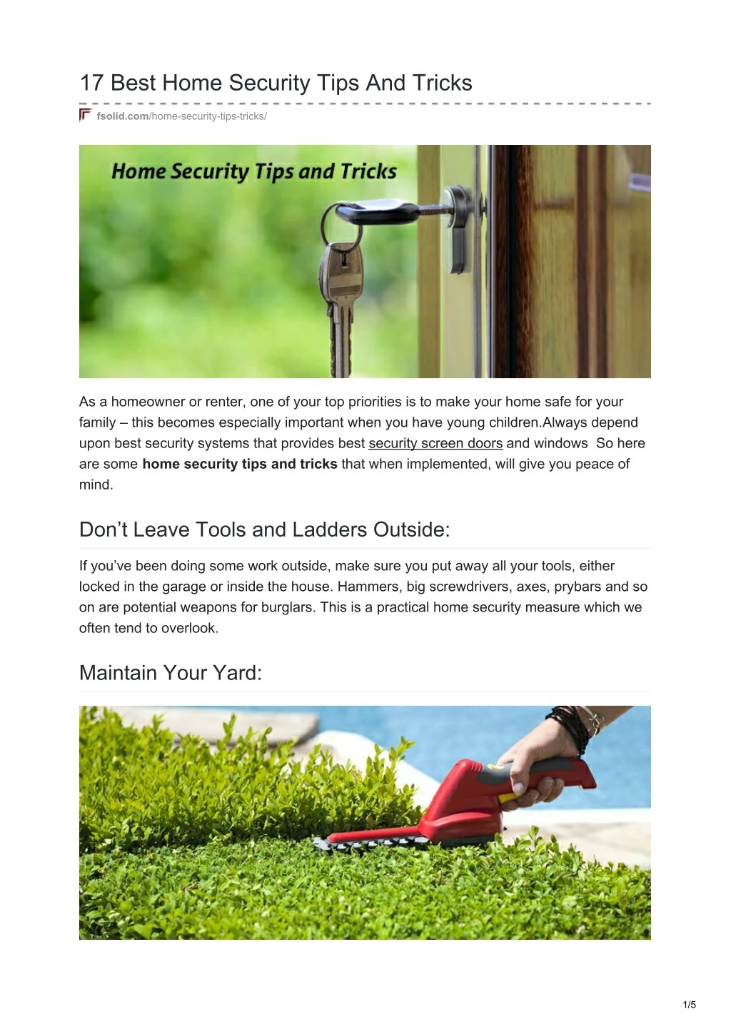 17 best home security tips and tricks