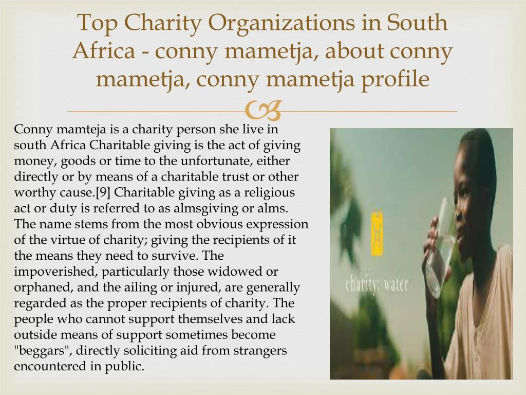 top charity organizations in south africa conny mametja about conny mametja conny mametja profile