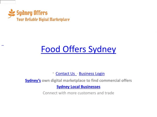 Food Offers Sydney
