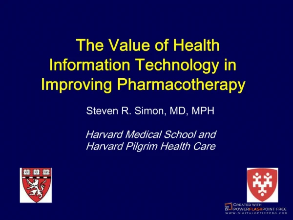 The Value of Health Information Technology in Improving Pharmacotherapy