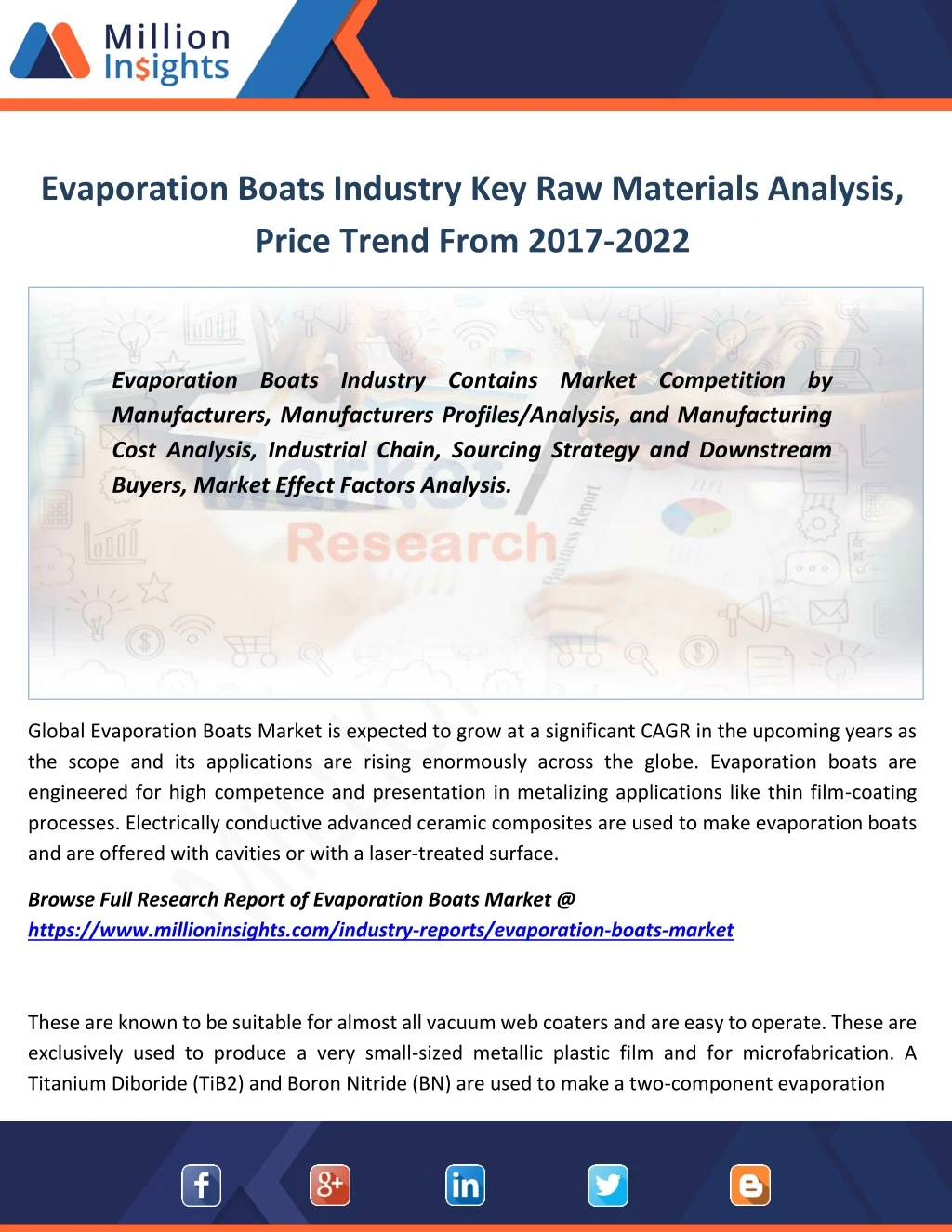 evaporation boats industry key raw materials