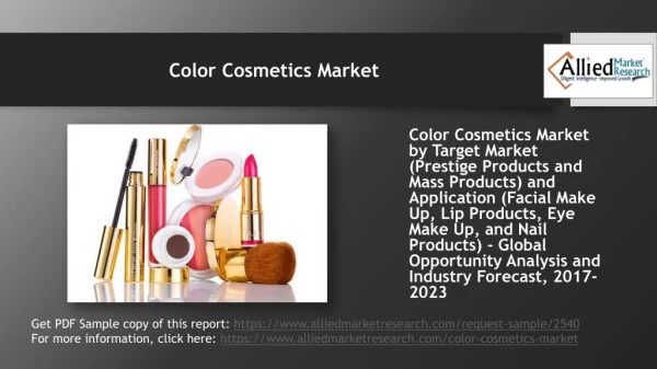 How will the future look like for Color Cosmetics Market in the next 5 years?