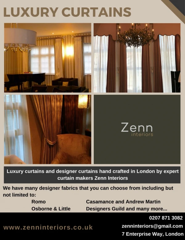 Luxury Curtains - Zenn Interiors