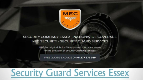 Security Guard Services in Essex