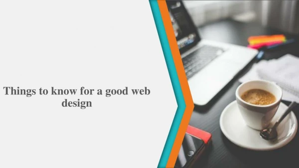 Things to know for a good web design