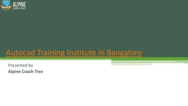 Autocad Training in Bangalore