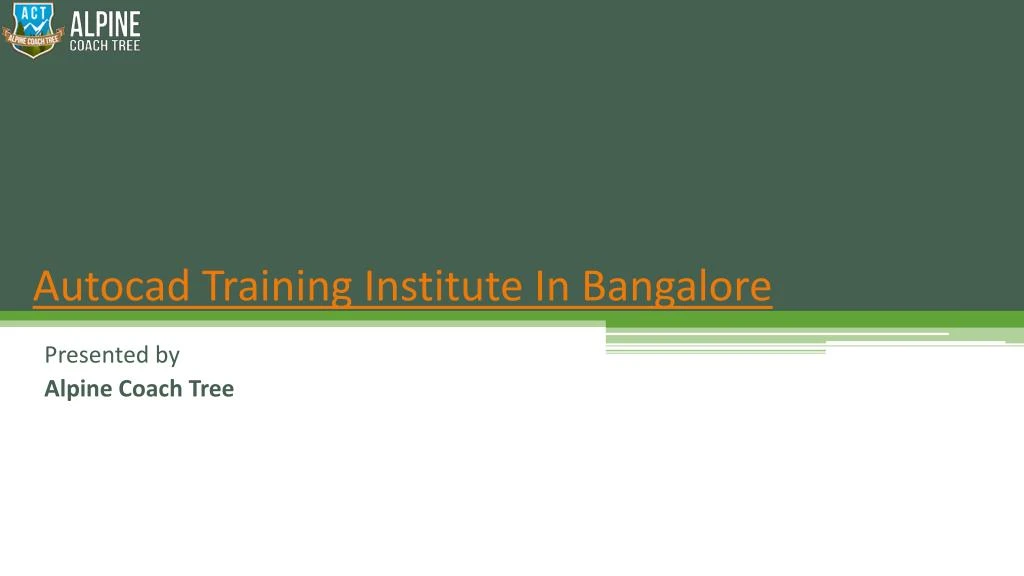 autocad training institute in bangalore