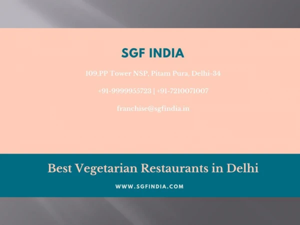 Best Vegetarian Restaurants in Delhi