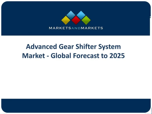 Analysis on Automotive Advanced Shifter System Market