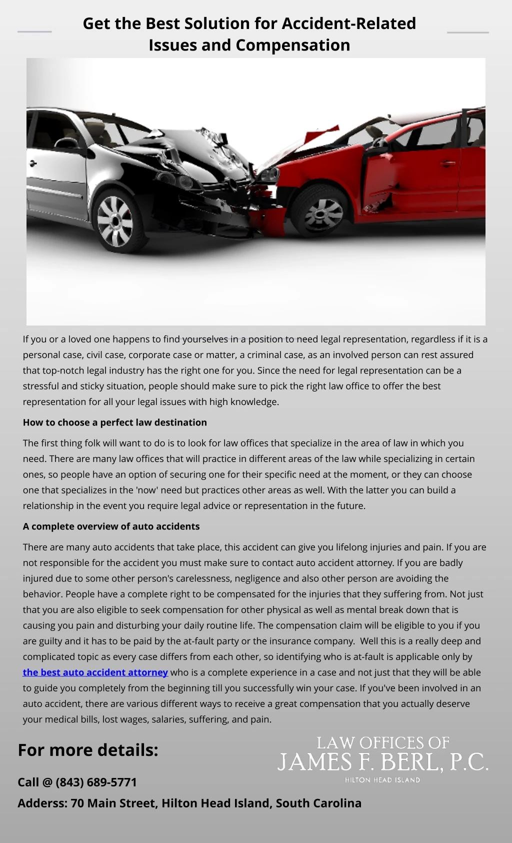 get the best solution for accident related issues