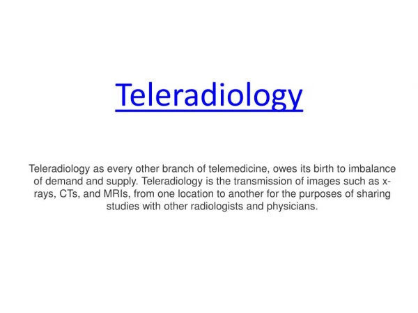 Futureteleradiology India