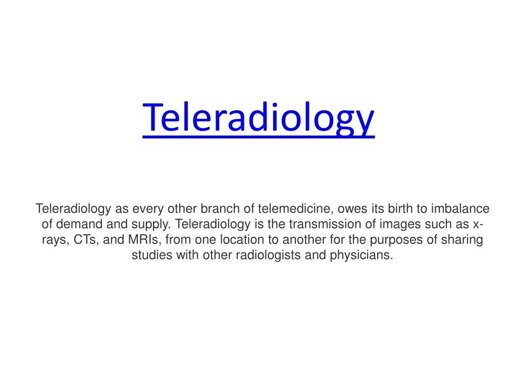teleradiology