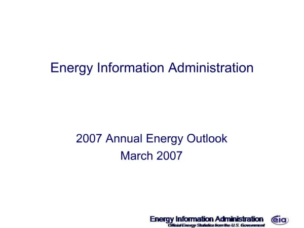 Energy Information Administration
