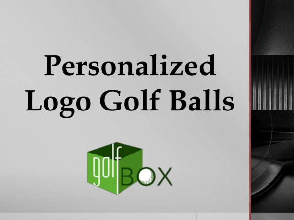 Personalized Logo Golf Balls- golfbox.com
