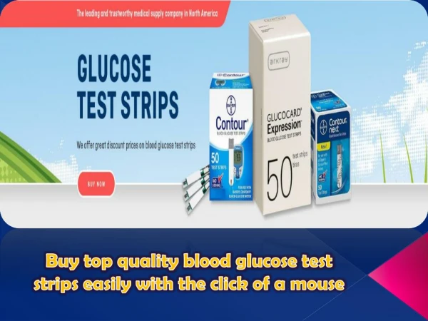 Buy top quality blood glucose test strips easily with the click of a mouse