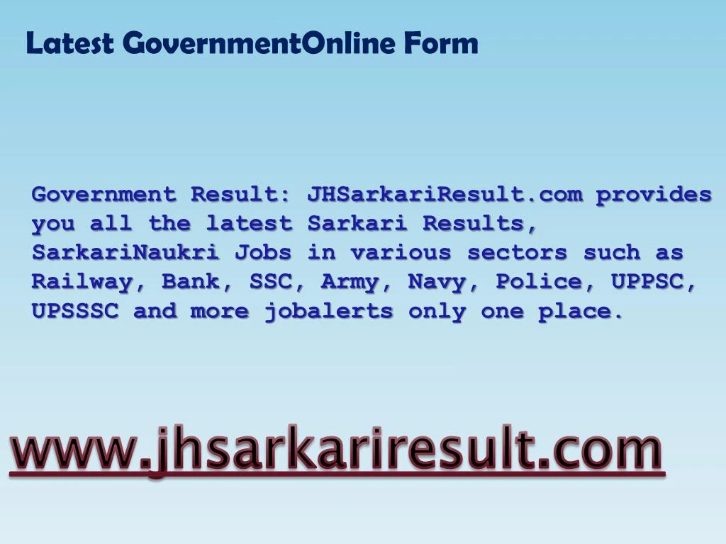 latest governmentonline form