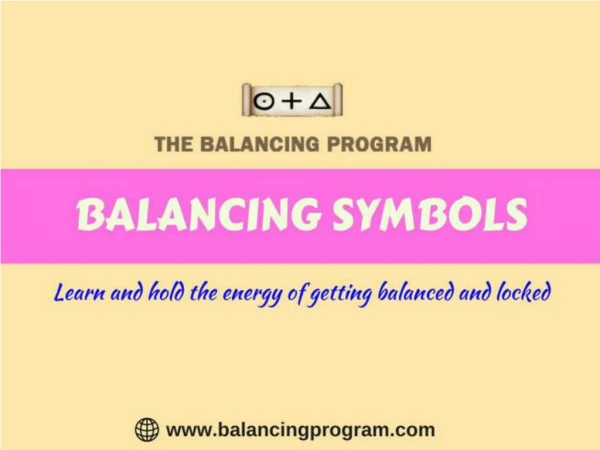 Raise your mental level with Balancing Symbols at balancing program