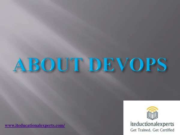 Devops Online Training || Devops online training in Kurnool - ITEducationalexperts.com