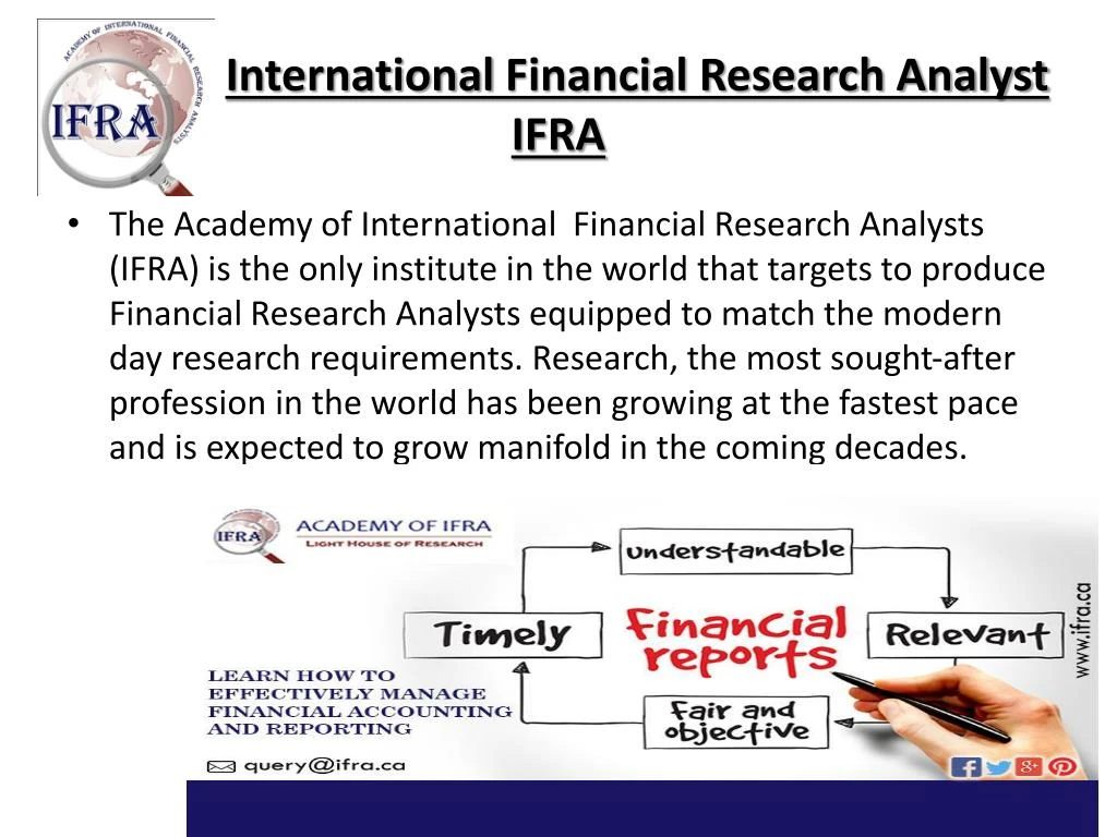 international financial research analyst ifra