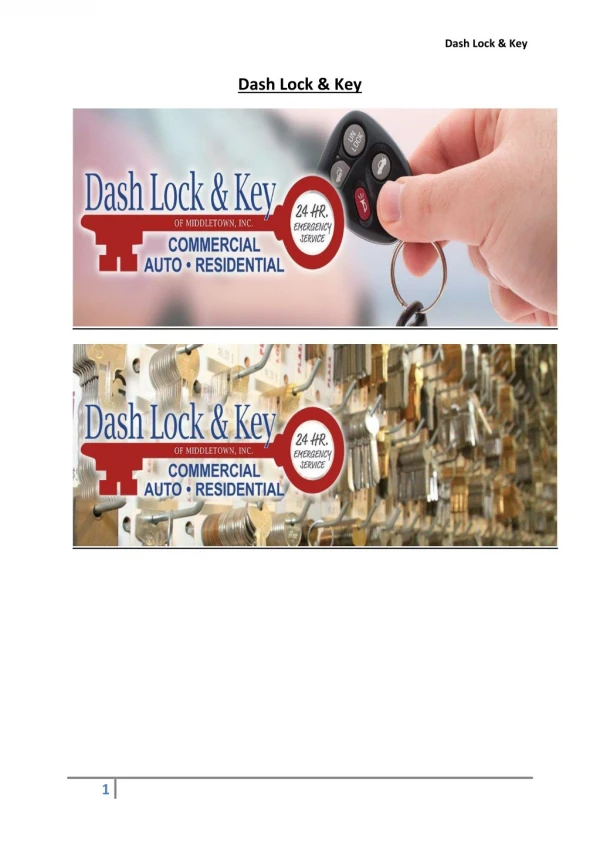 Dash Lock & Key Service