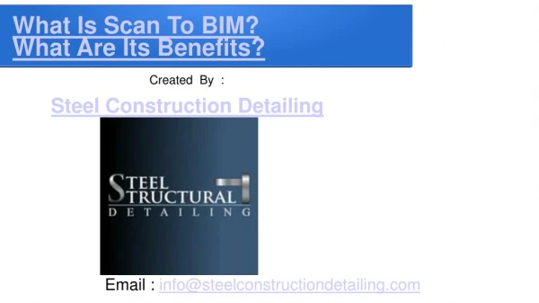 laser scan to BIM technology - Steel Construction Detailing Pvt.LTD.ppt