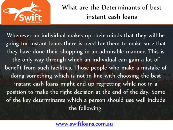 Instant Cash Loans Australia