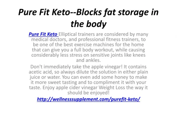 Pure Fit Keto--Don’t Wait To Lose Weight