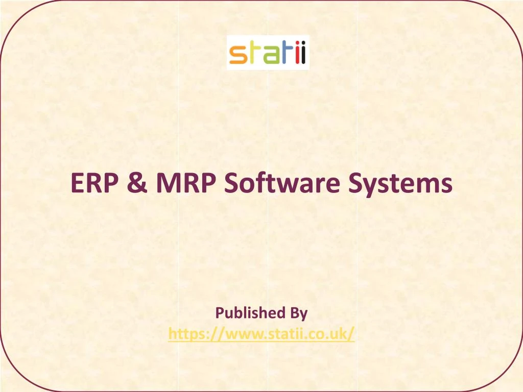 erp mrp software systems published by https www statii co uk
