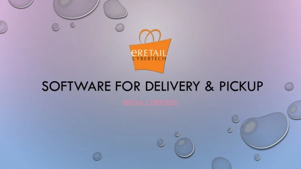 Software for delivery & pickup