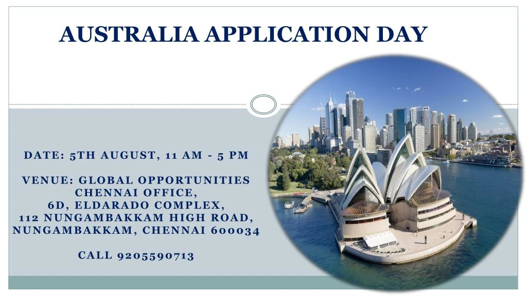 australia application day