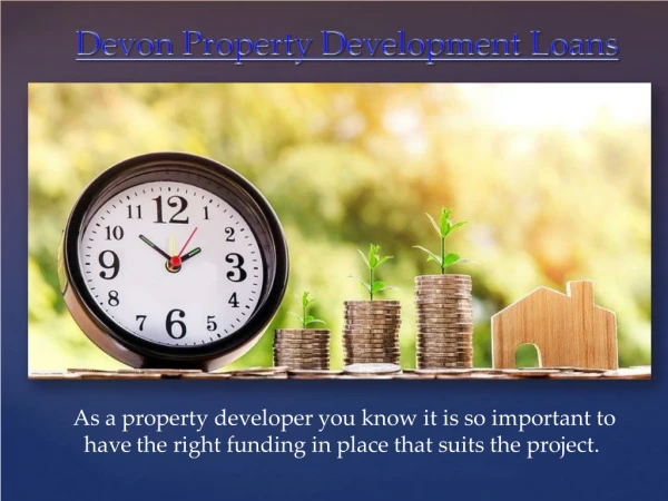 Devon Property Development Loans