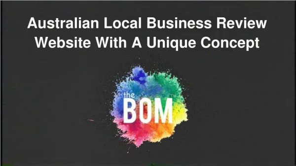 Australian Local Business Review Website | the BOM