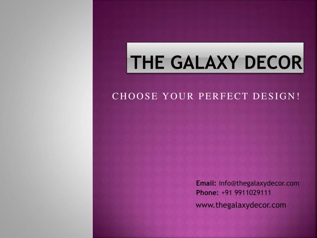 the galaxy decor