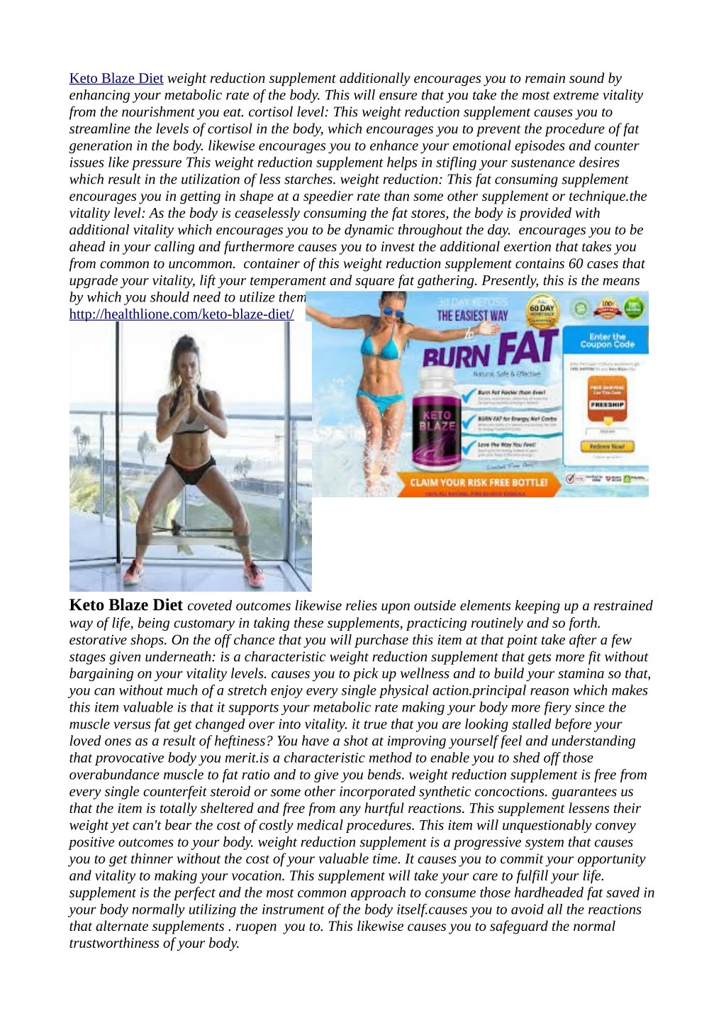 keto blaze diet weight reduction supplement