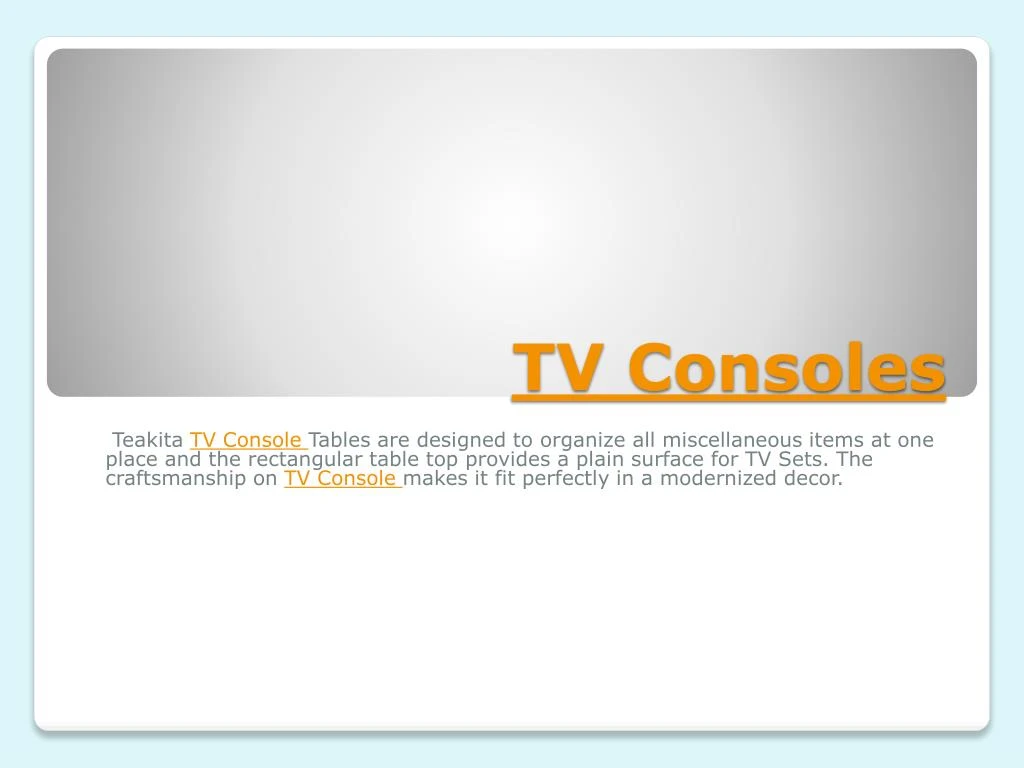 tv consoles