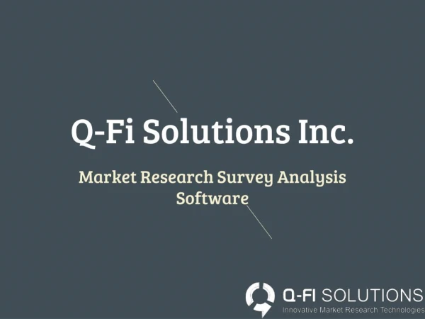 Market Research Analysis Tools