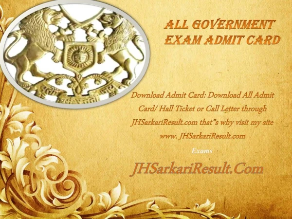 All Government Exam Admit Card