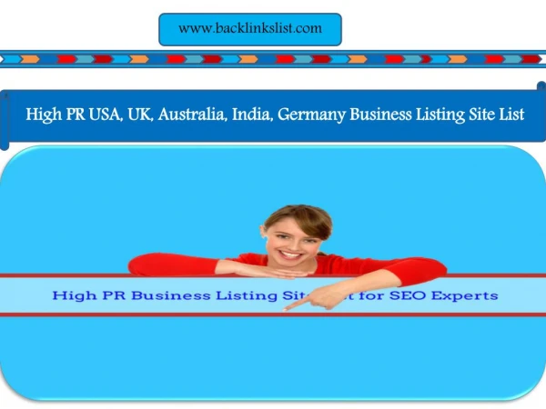 High PR USA, UK, Australia, India, Germany Business Listing Site List