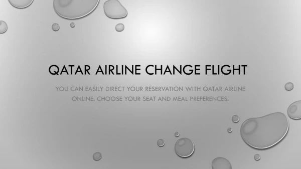 Qatar Airline Change Flight