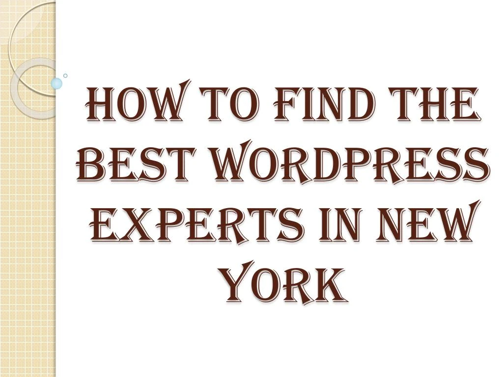 how to find the best wordpress experts in new york