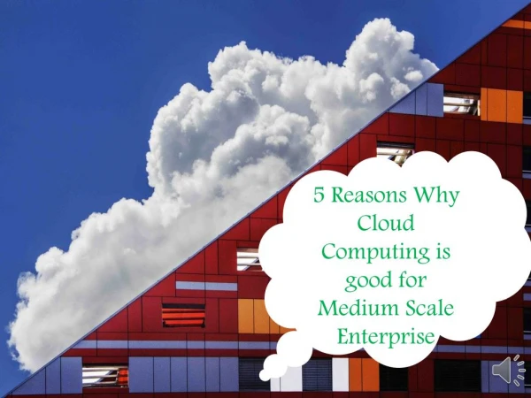 5 Reasons Why Cloud Computing is good for Medium Scale Enterprise